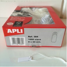 Apli hangetiket met koord 9x24mm 1000st Td35250924